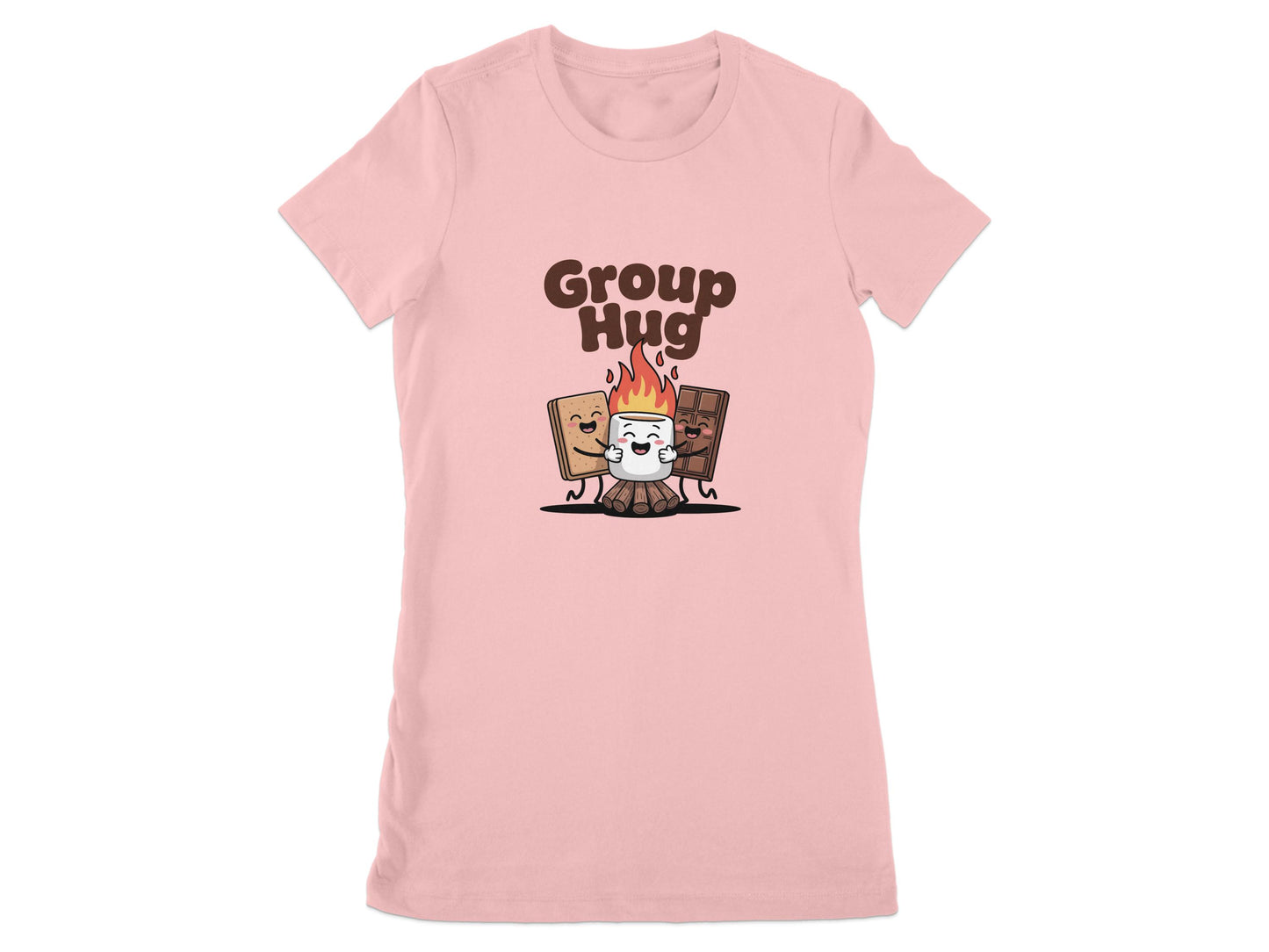 Group Hug Cute Campfire Cartoon Graphic T-shirt product