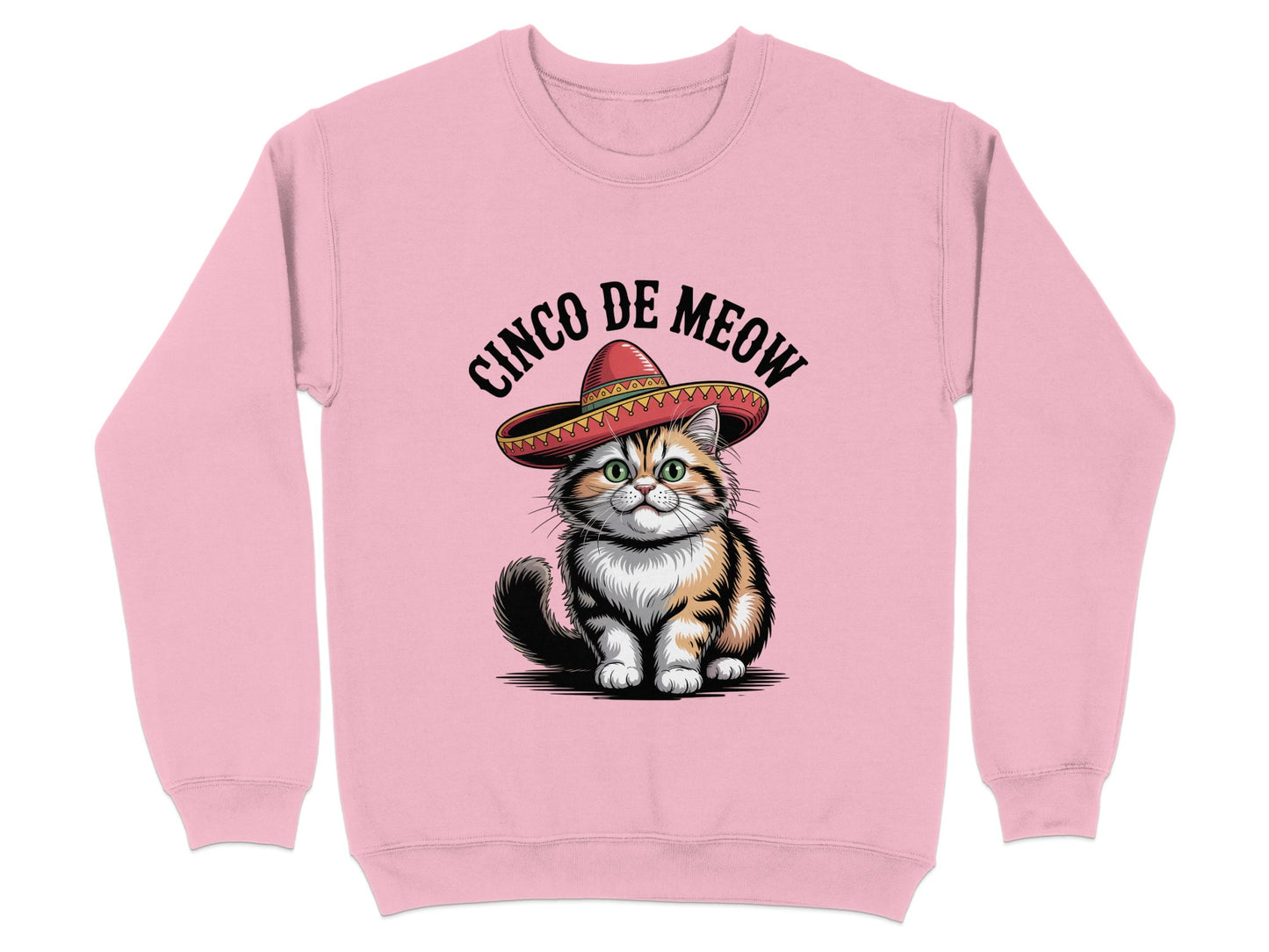 Cute Cinco De Meow Cat in Sombrero Sweatshirt product type