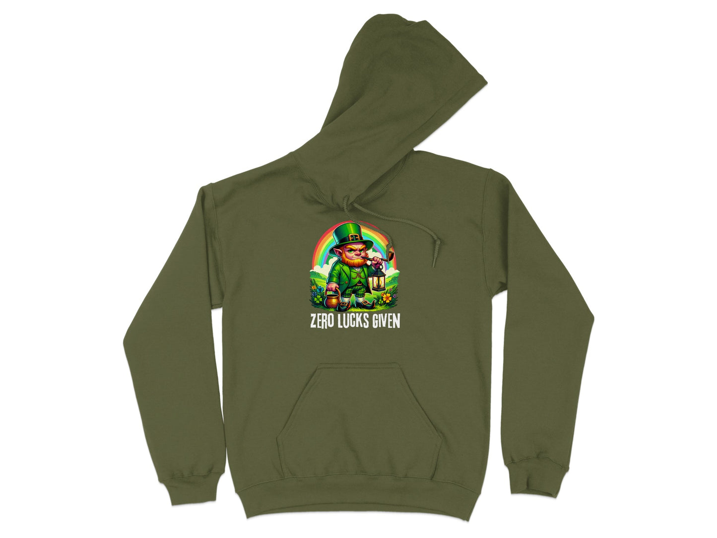 Zero Lucks Given Leprechaun Design Hoodie product