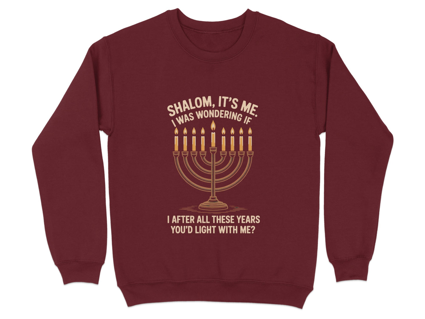Shalom It's Me Menorah Design Party Themed Sweater product