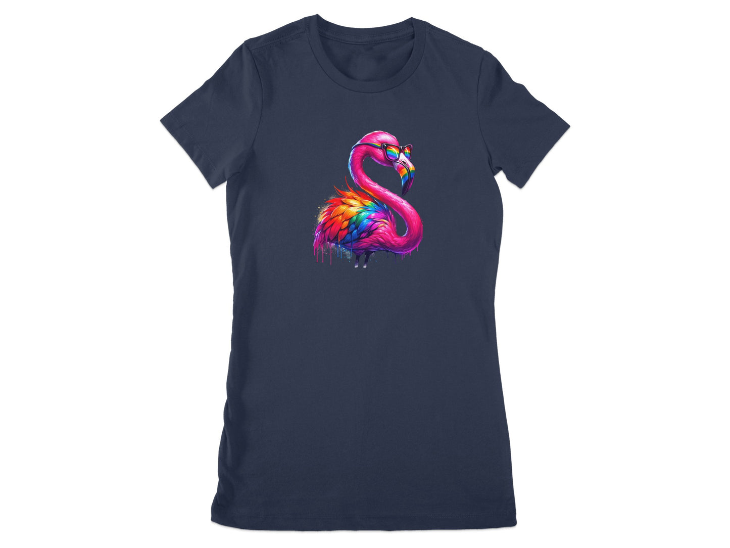 Colorful Flamingo Graphic Tee Women Shirt product type