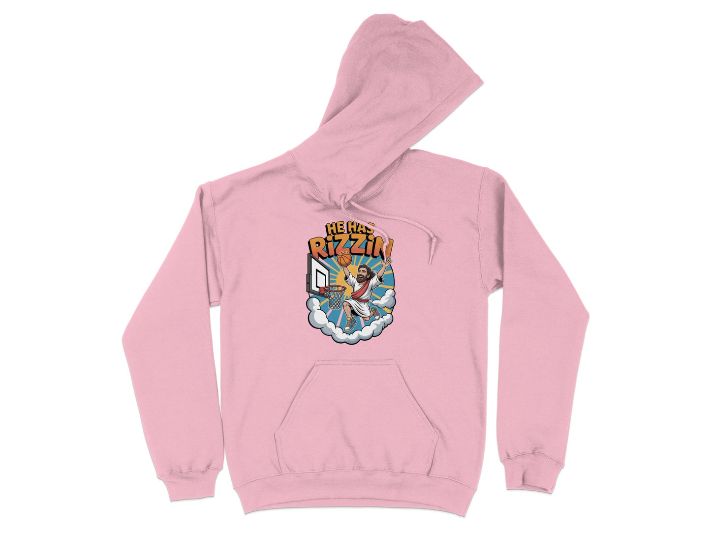 He Has Rizzin Funny Pink Hoodie Sweatshirt product