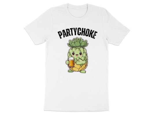 Partychoke Artichoke Drinking Beer Graphic T-shirt product type