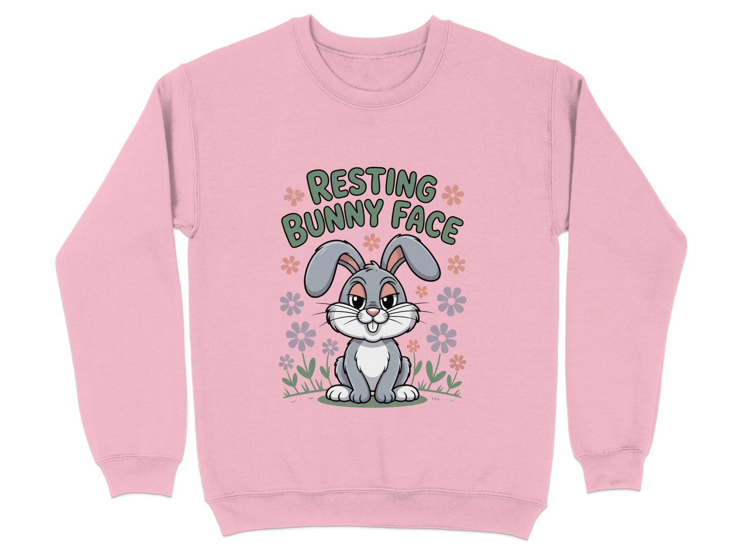 Resting Bunny Face Graphic Printed Sweatshirt product