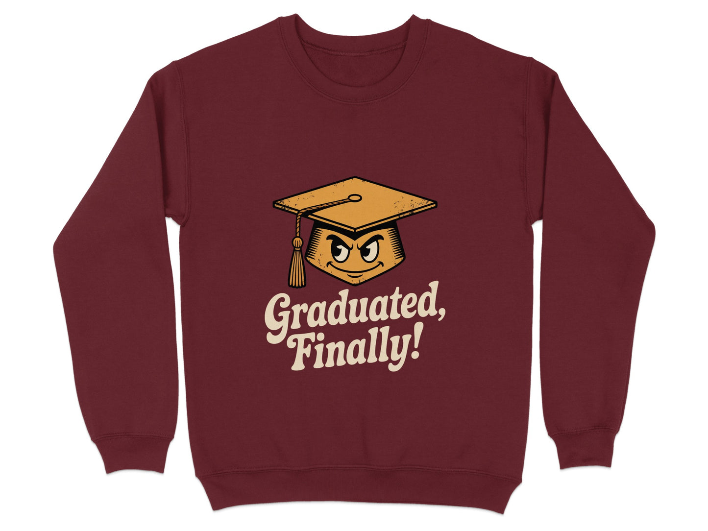 Graduated Finally Graphic Funny Graduation Sweatshirt product type