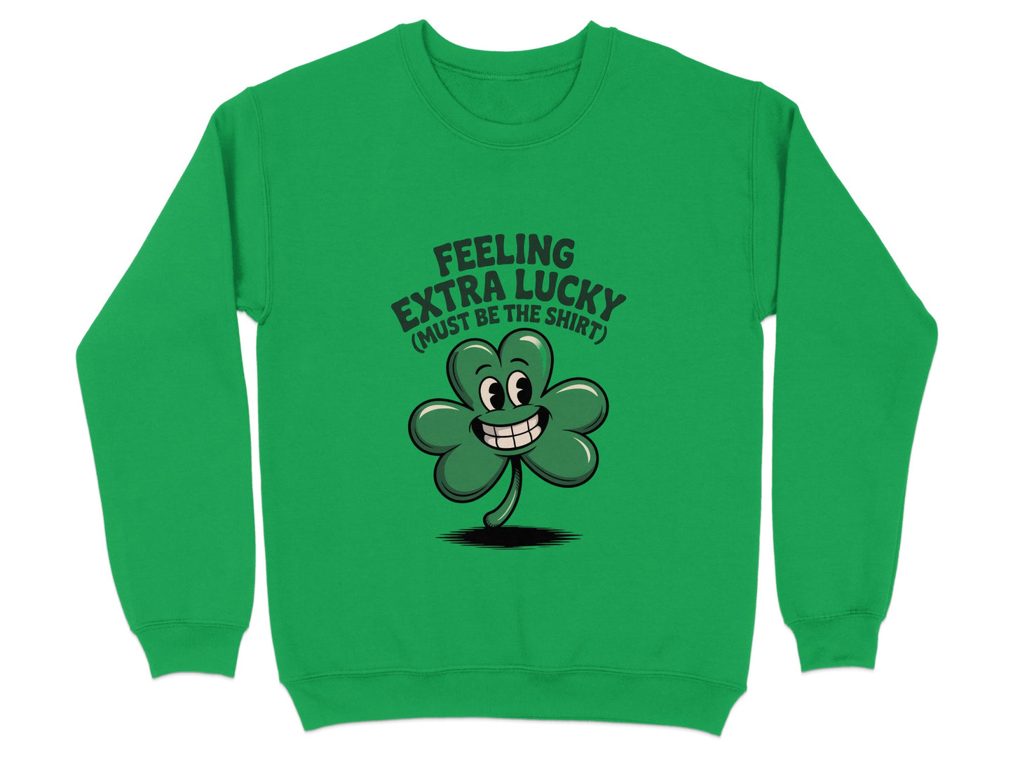 Feeling Extra Lucky Shamrock Graphic Sweatshirt product