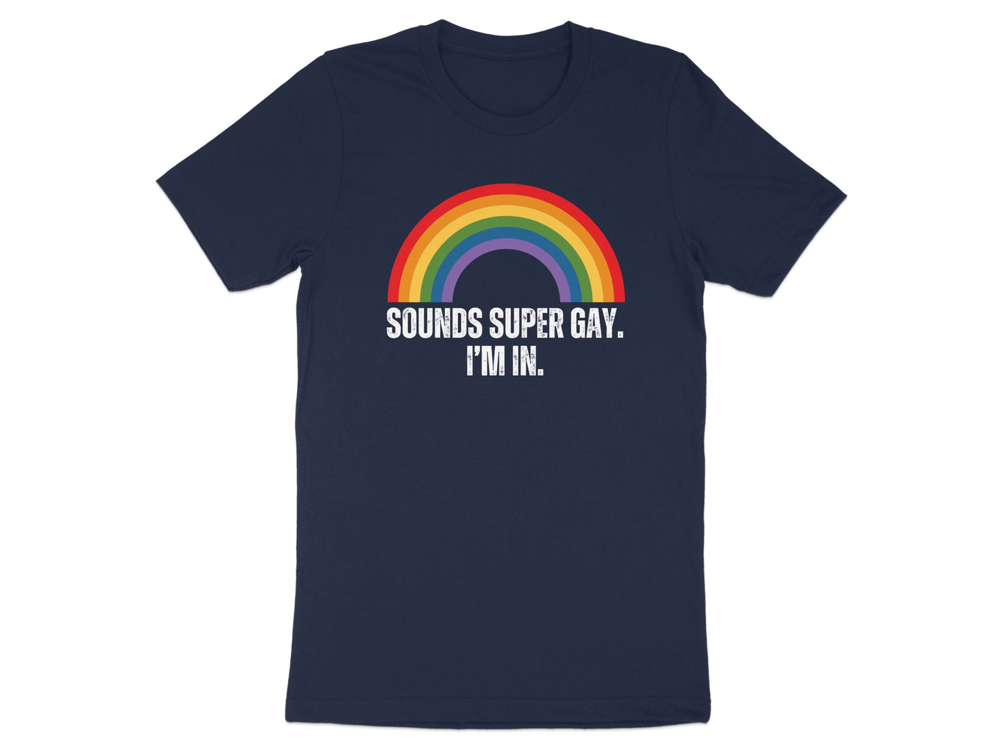 Sounds Super Gay I'm In Rainbow Graphic Tshirt product type