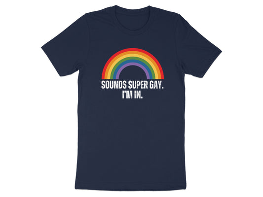 Sounds Super Gay I'm In Rainbow Graphic Tshirt product type
