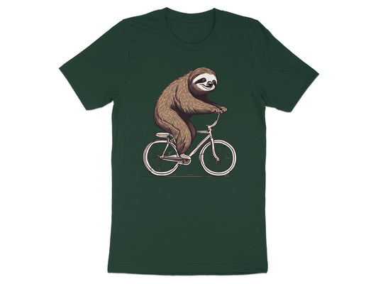 Sloth Riding a Bicycle Graphic Tee Shirt product