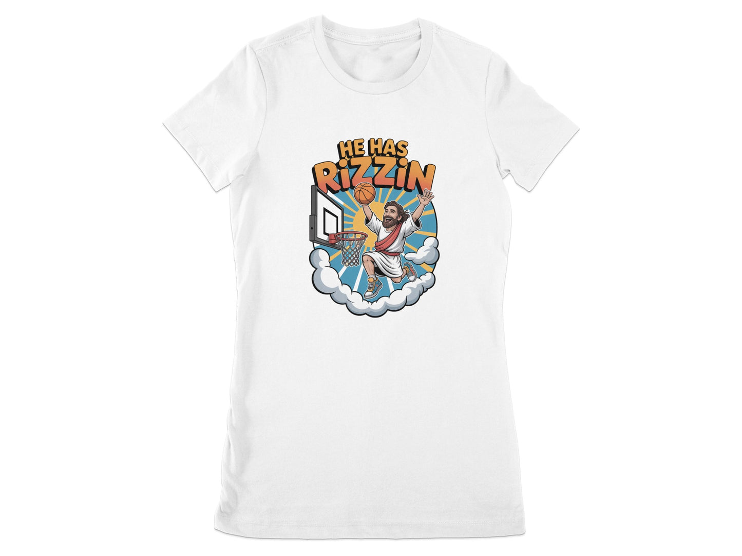 He Has Rizzin Basketball Cloud Graphic T-shirt product type