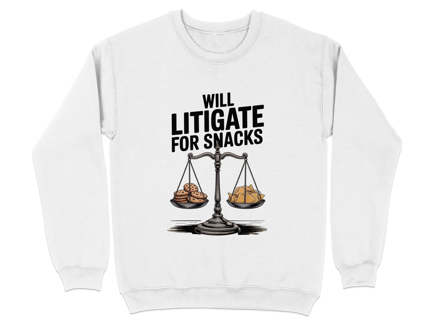 Will Litigate for Snacks Graphic Sweatshirt product