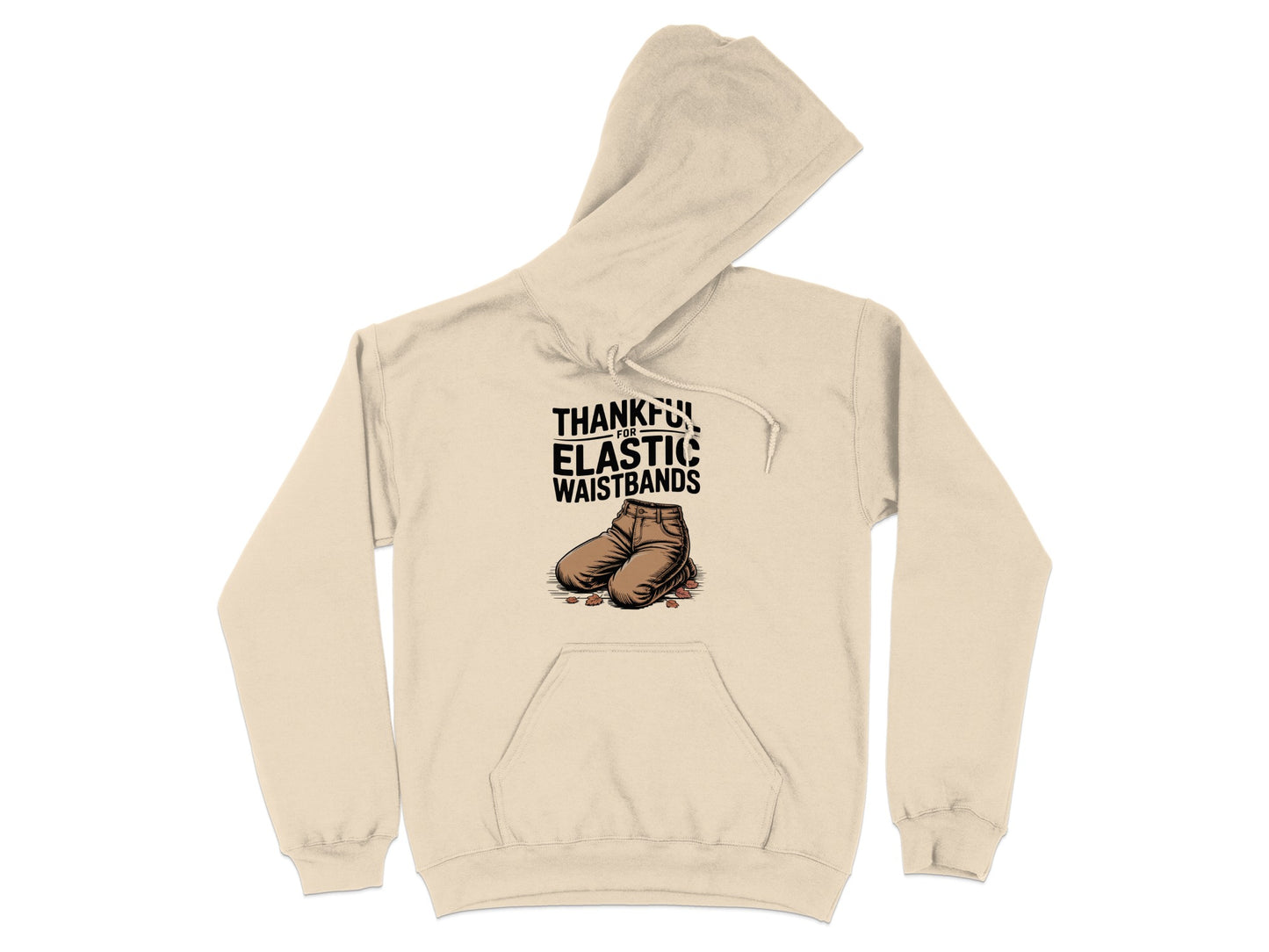 Thankful Elastic Waistbands Printed Hoodie product