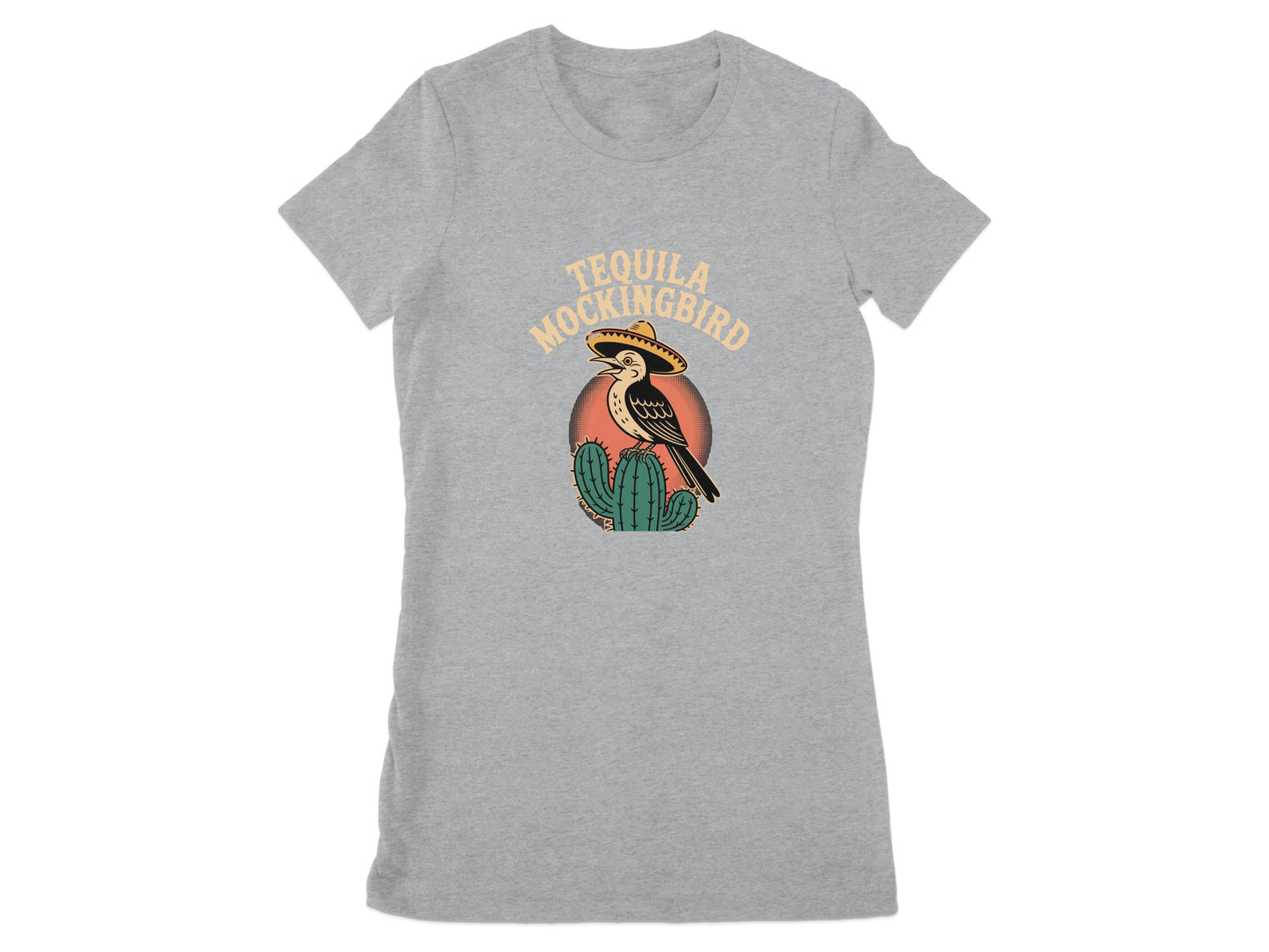 Tequila Mockingbird Graphic Short Sleeve Grey T-shirt product