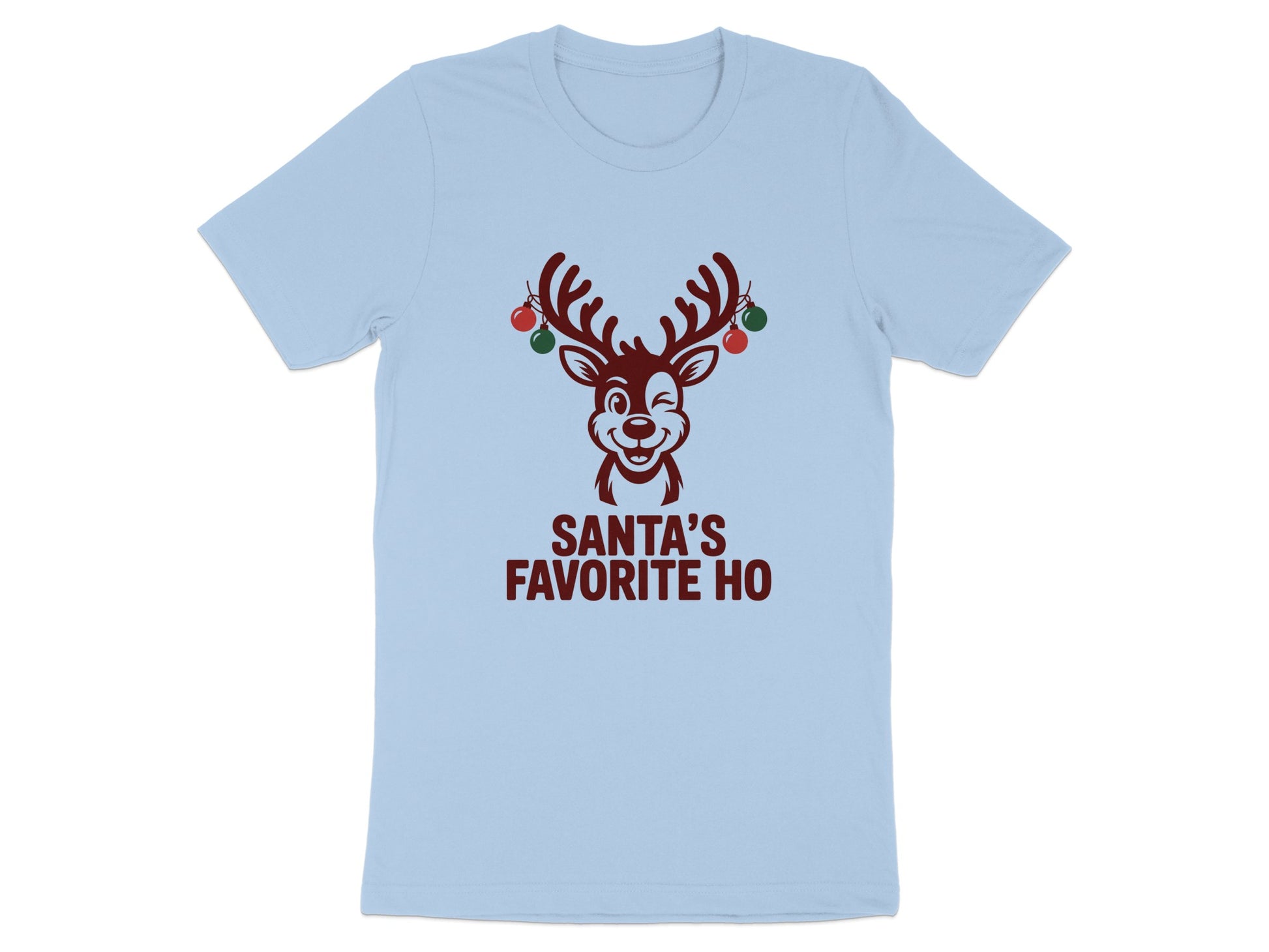 Santa's Favorite Ho Reindeer Face T-shirt product type