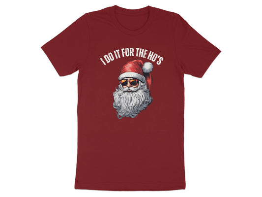 I Do It For The Ho's Funny Santa Graphic T-shirt Product