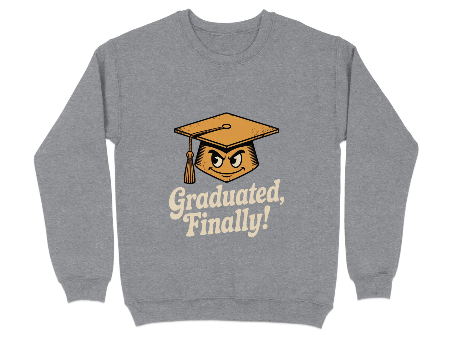 Graduated Finally Funny Graduation Print Sweatshirt product