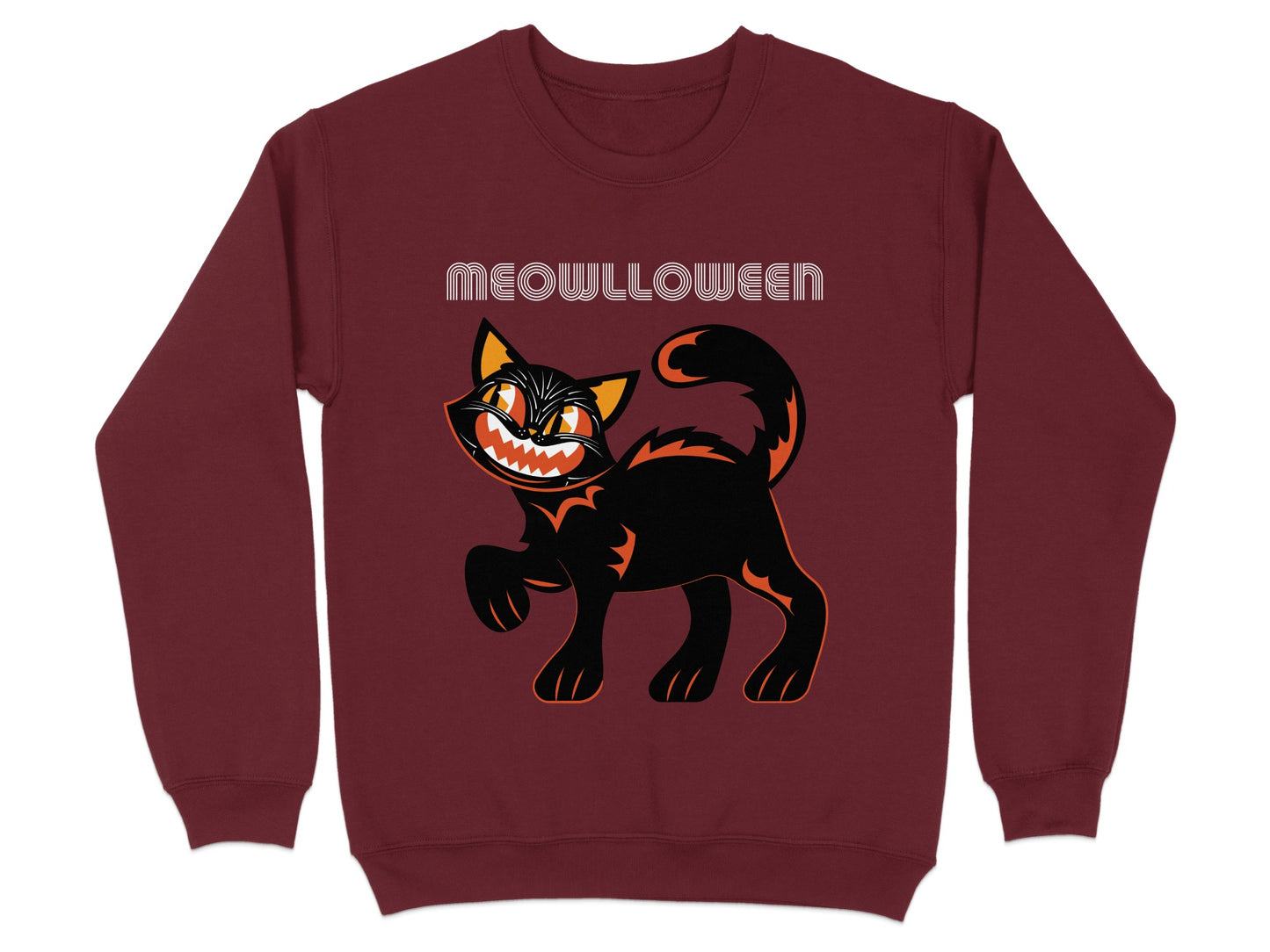Meowlloween Sweatshirt Festive Halloween Cat Design product type