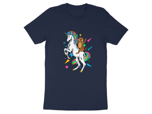 Colorful Unicorn with Sloth Graphic Tee shirt product