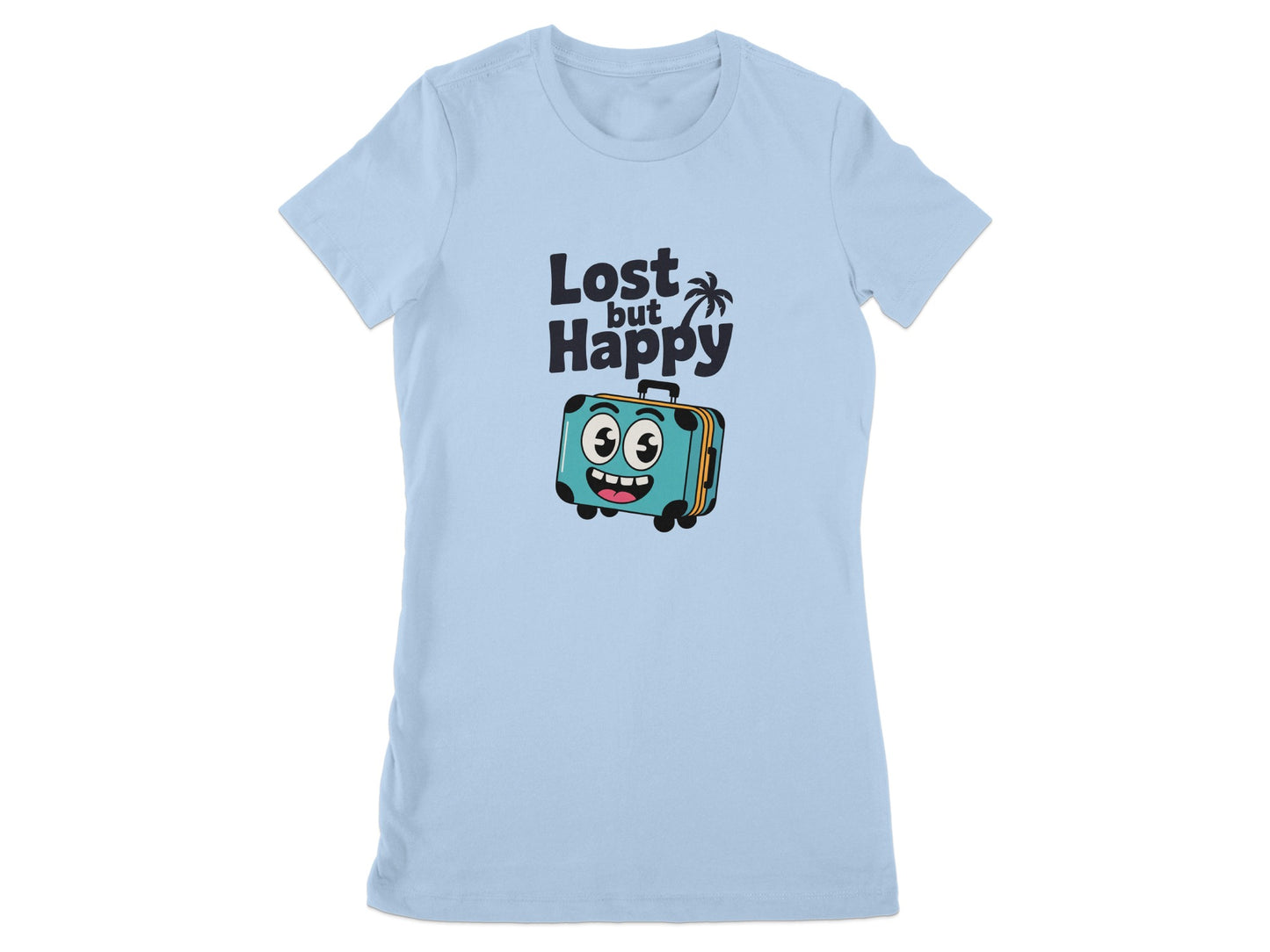 Lost But Happy Graphic Tee Shirt fun product
