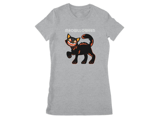 Meowloween Scary Cat Graphic Design T-Shirt product type