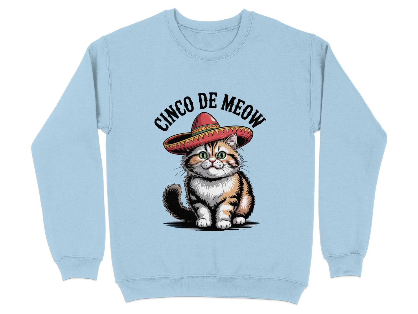 Cinco De Meow Cat Crew Neck Sweatshirt product