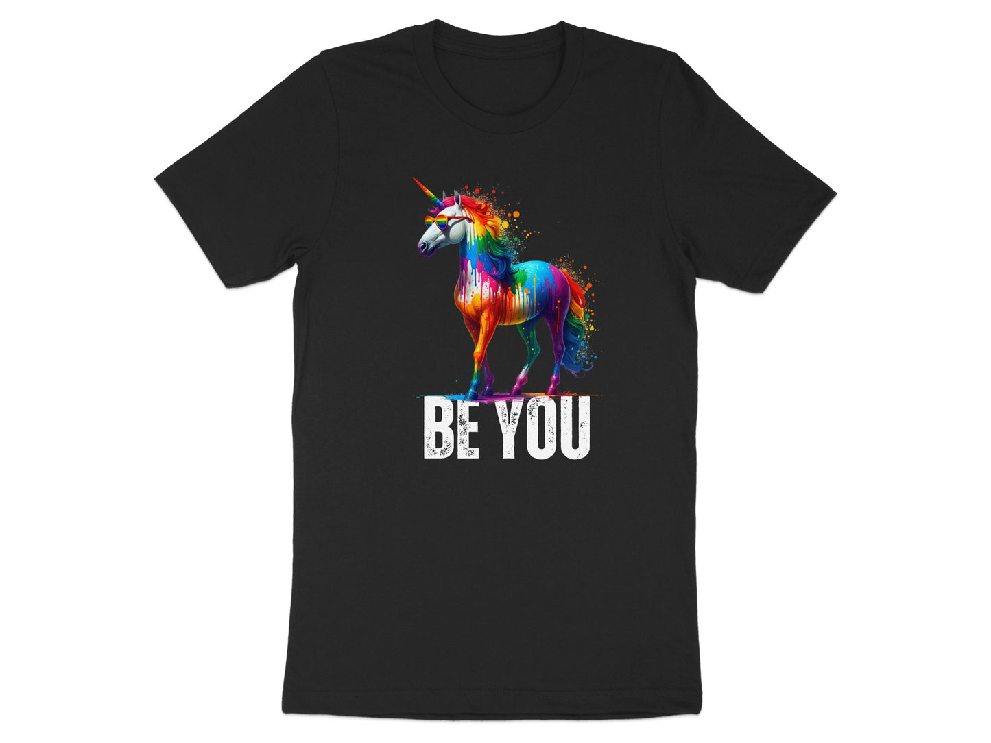 Be You Rainbow Unicorn Graphic Short Sleeve Tee product
