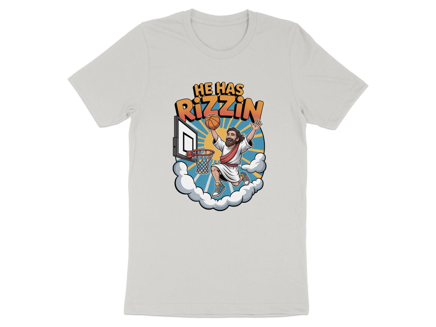 He Has Rizzin Basketball Themed Graphic Shirt product type