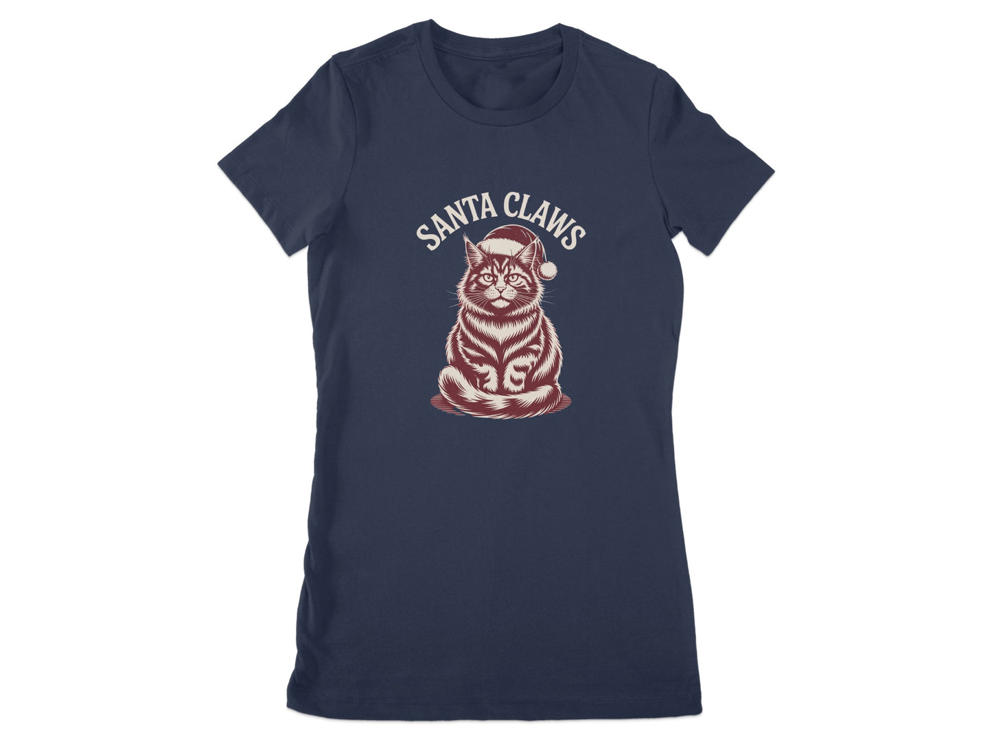 Santa Claws Cat Graphic Navy Casual Wear product type