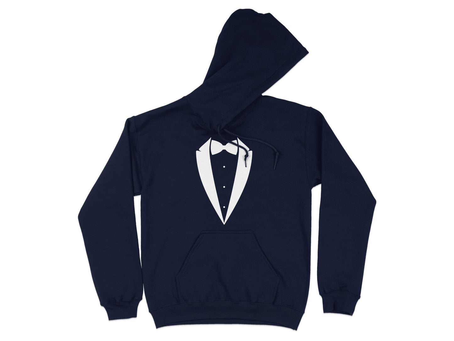 Tuxedo Design Hooded Sweatshirt for Stylish Look product type