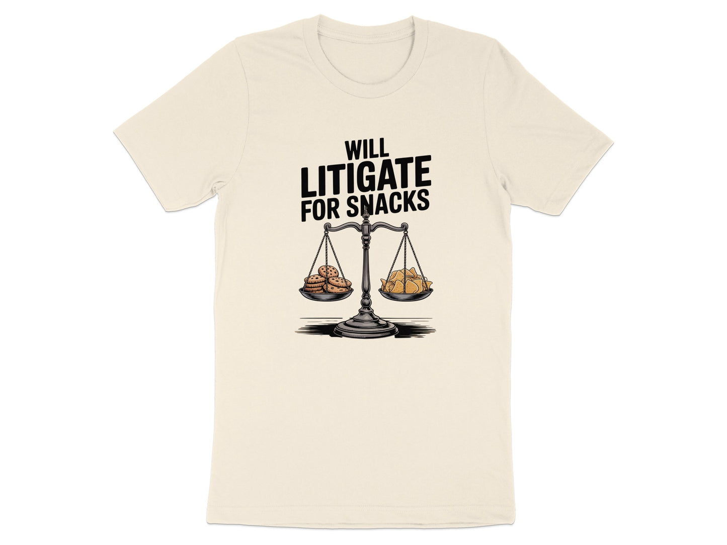 Will Litigate For Snacks Funny Lawyer T-Shirt product type
