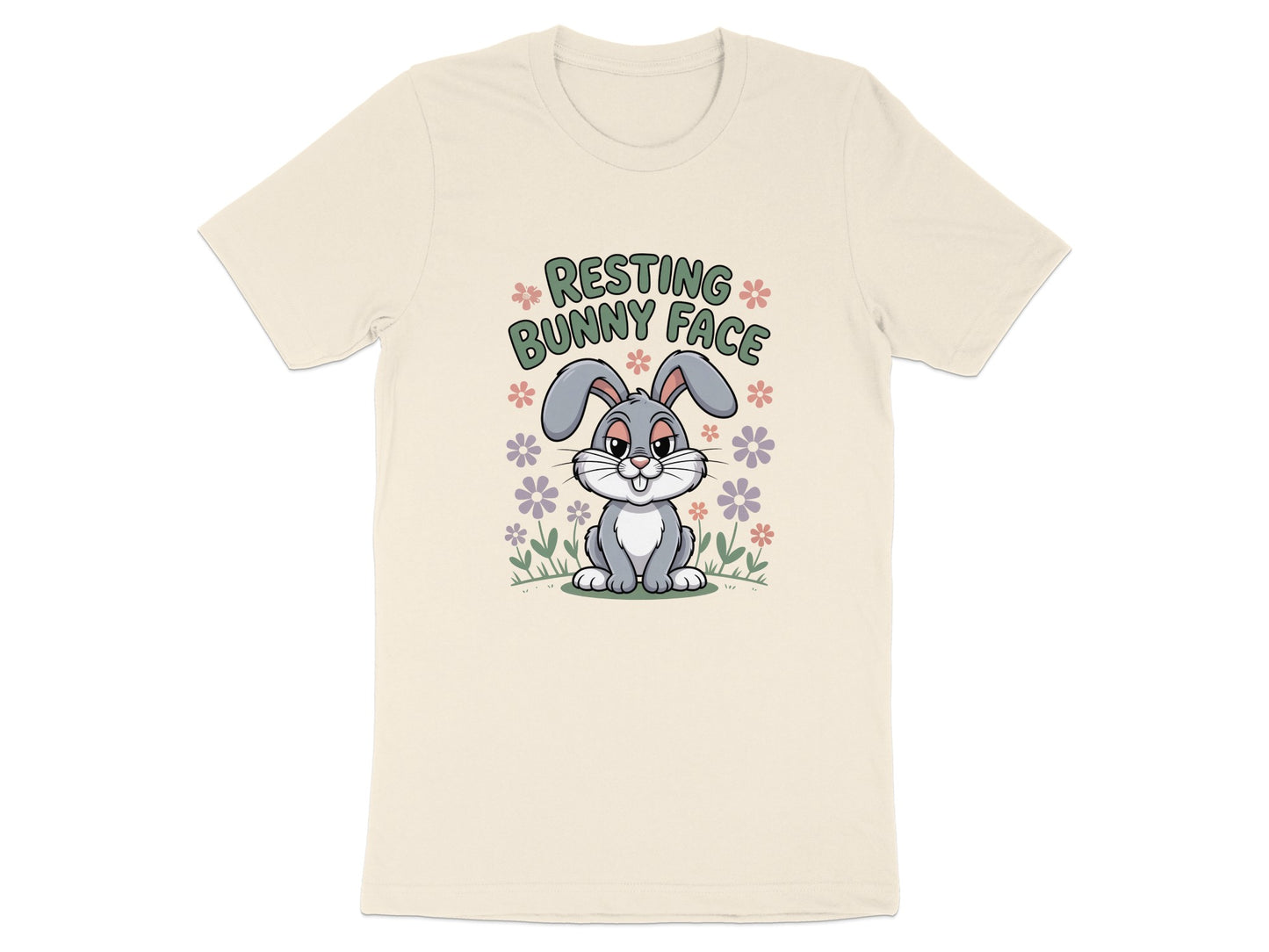 Resting Bunny Face Graphic Tee Shirt product type