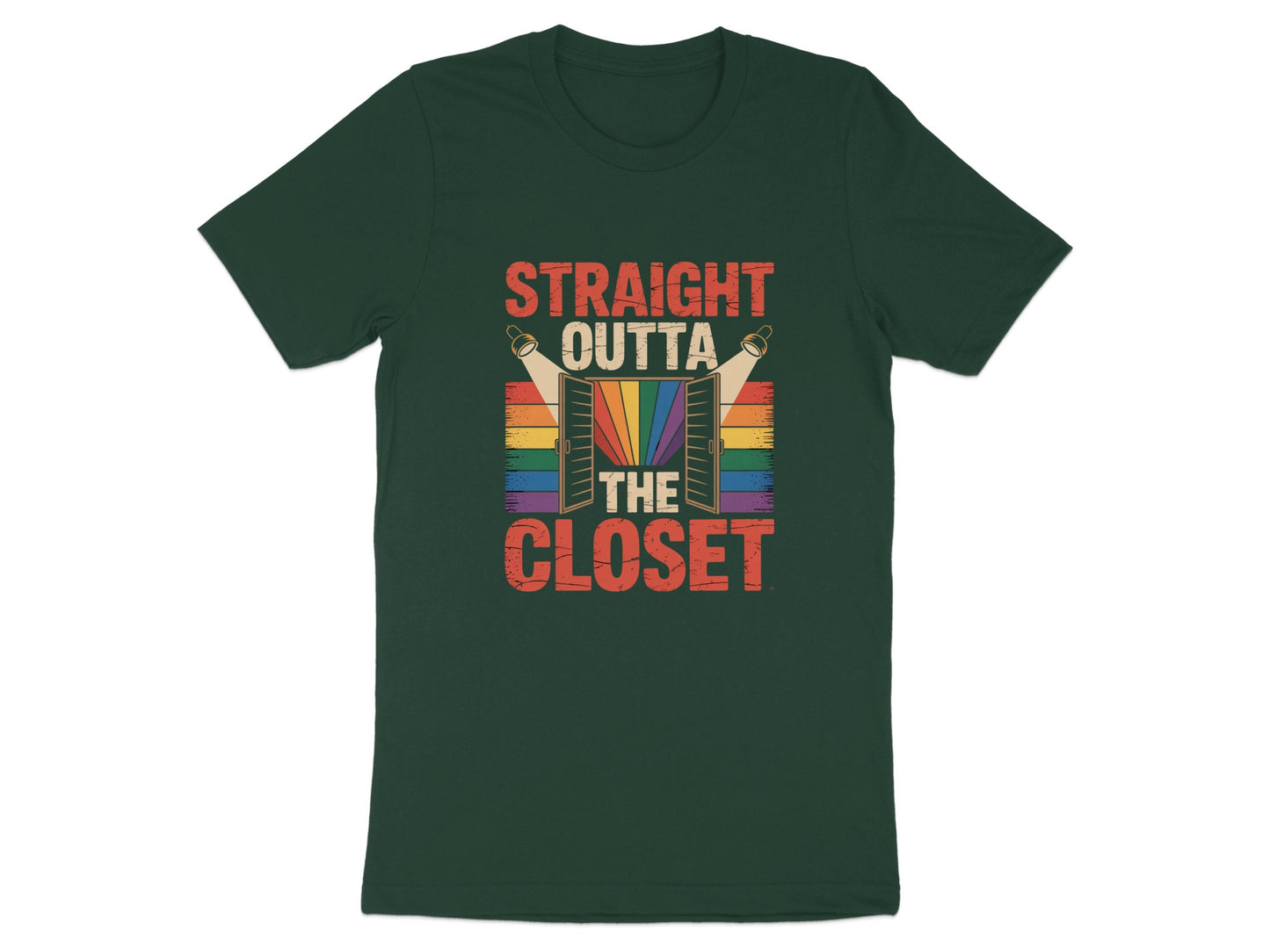 Straight Outta The Closet Colorful Rainbow Shirt Product
