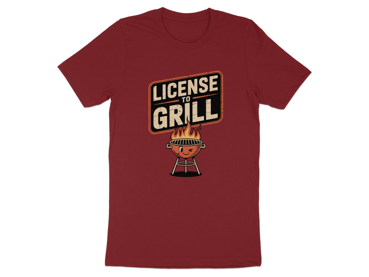 License to Grill Graphic Red T-shirt product type