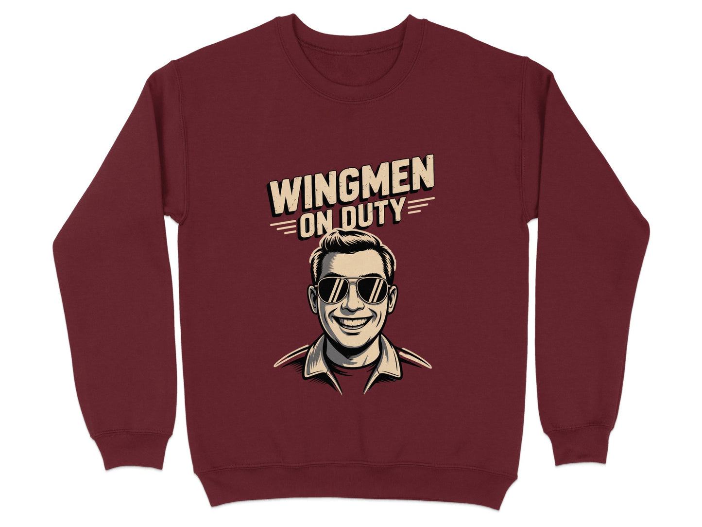 Wingmen On Duty Maroon Sweatshirt product