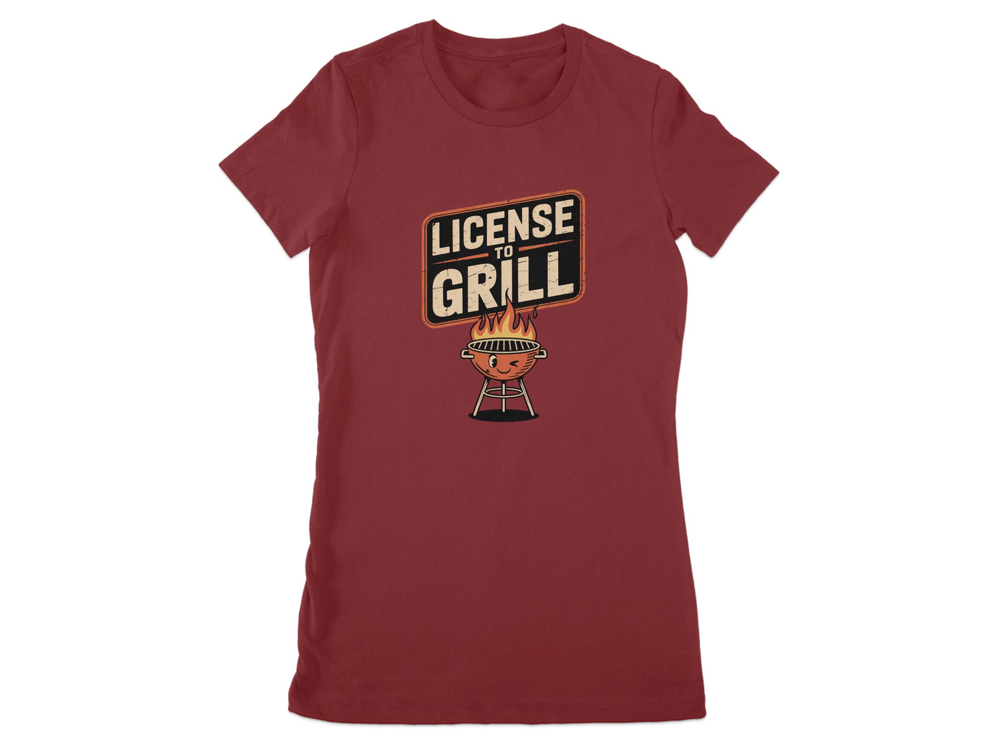 License to Grill Graphic Red T-Shirt product type