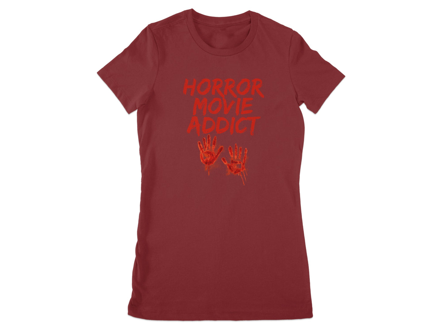Horror Movie Addict Red Handprint T-Shirt product