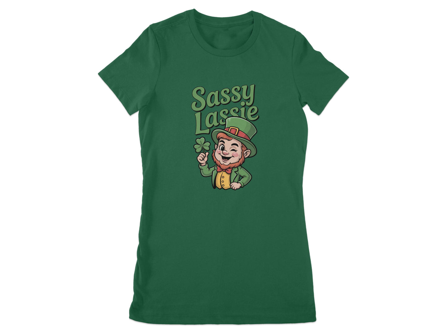 Sassy Lassie Leprechaun Graphic Tee shirt product type