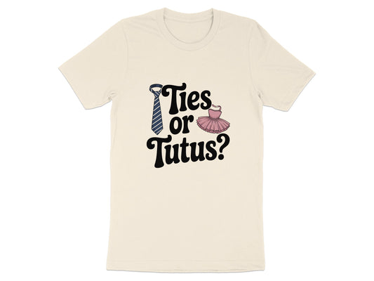 Ties or Tutus Gender Reveal Design Shirt product