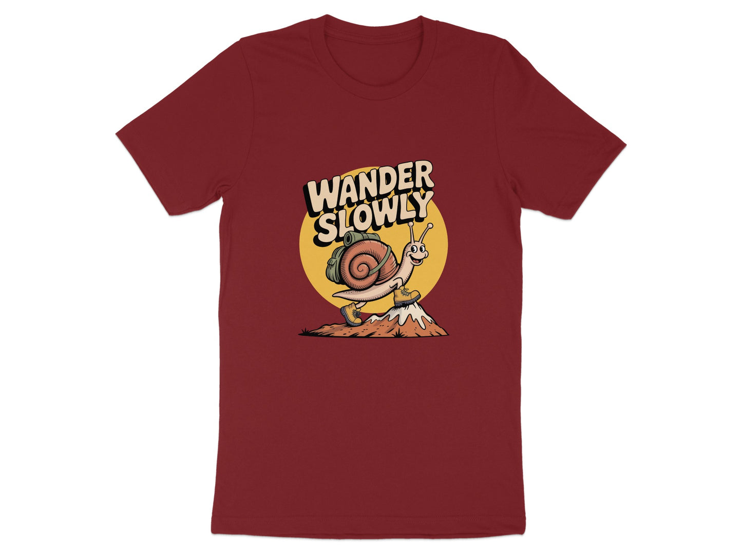 Wander Slowly Snail Graphic T-shirt Novelty product