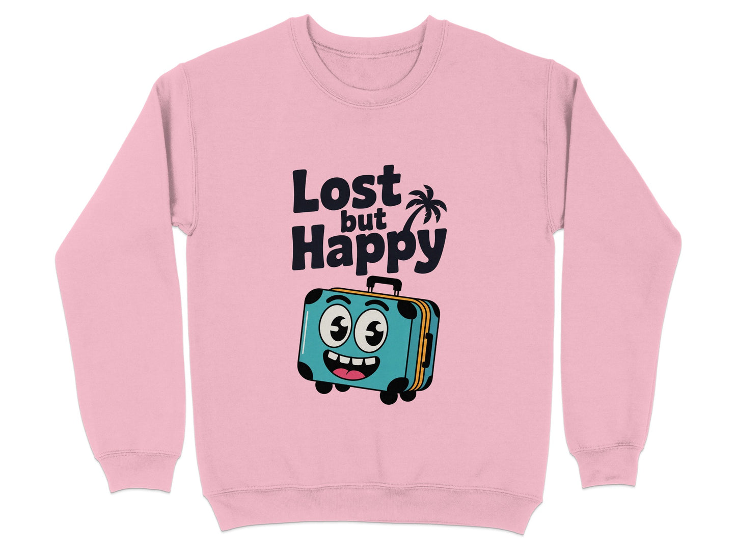 Lost but Happy Sweatshirt with Cute Cartoon Design product