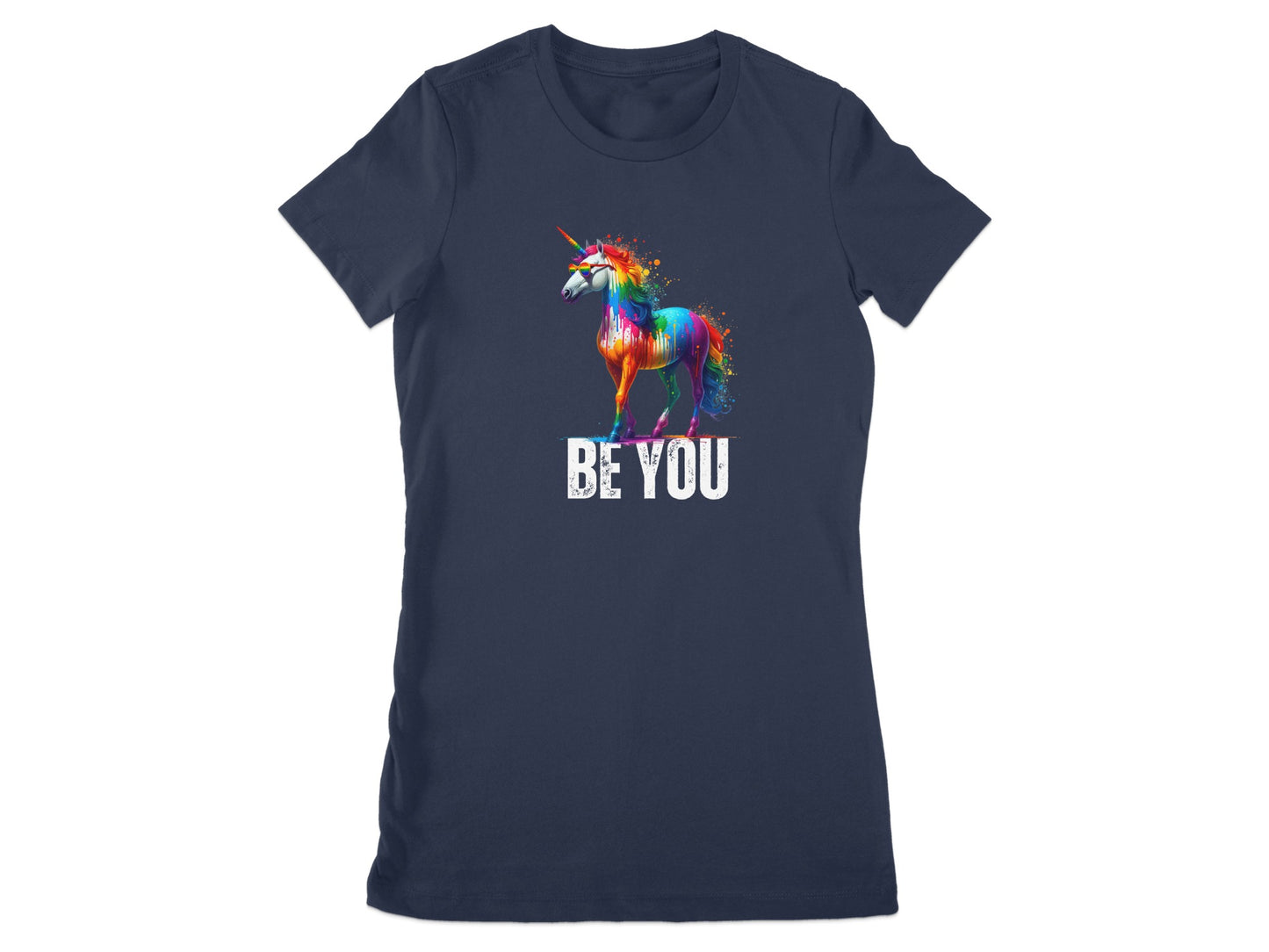 Be You Rainbow Unicorn Graphic T-Shirt product type