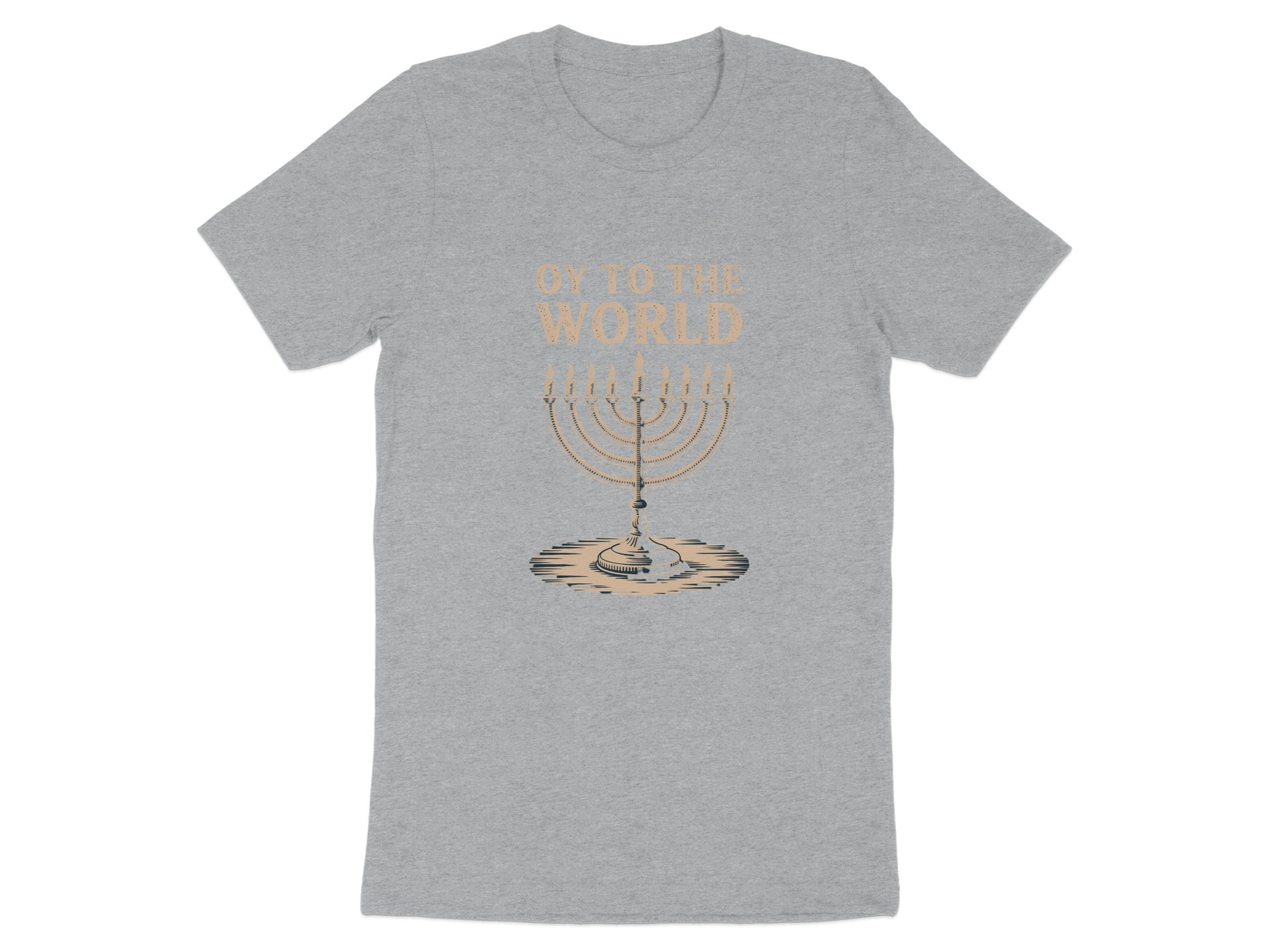 Oy To The World Menorah Tee Shirt product type