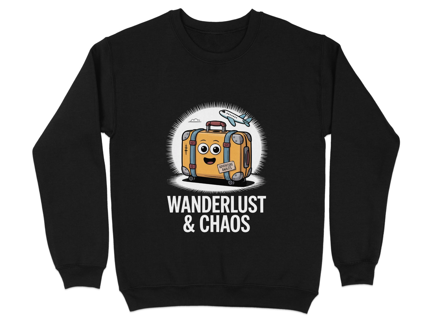 Wanderlust and Chaos Fun Printed Graphic Sweatshirt product