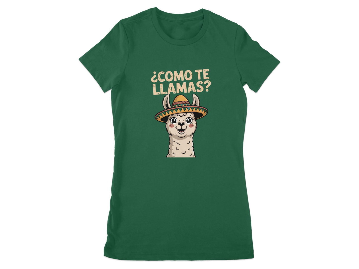 ¿Como Te Llamas T-Shirt with Llama Illustration product