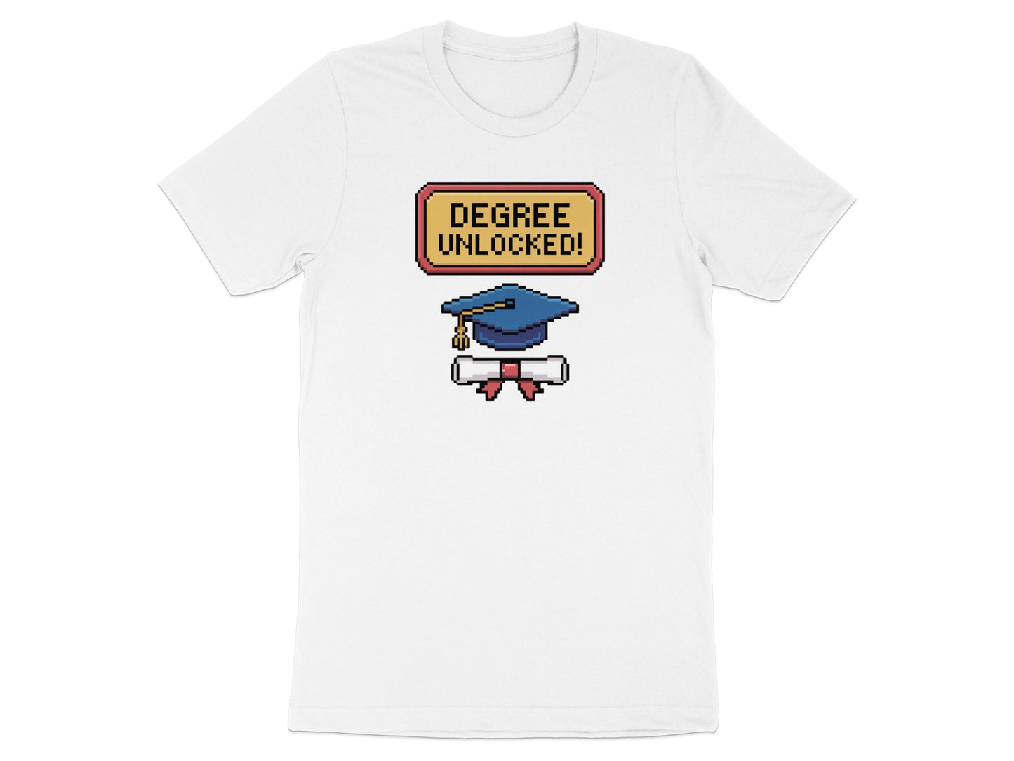 Degree Unlocked Pixel Art T-Shirt Graduation product