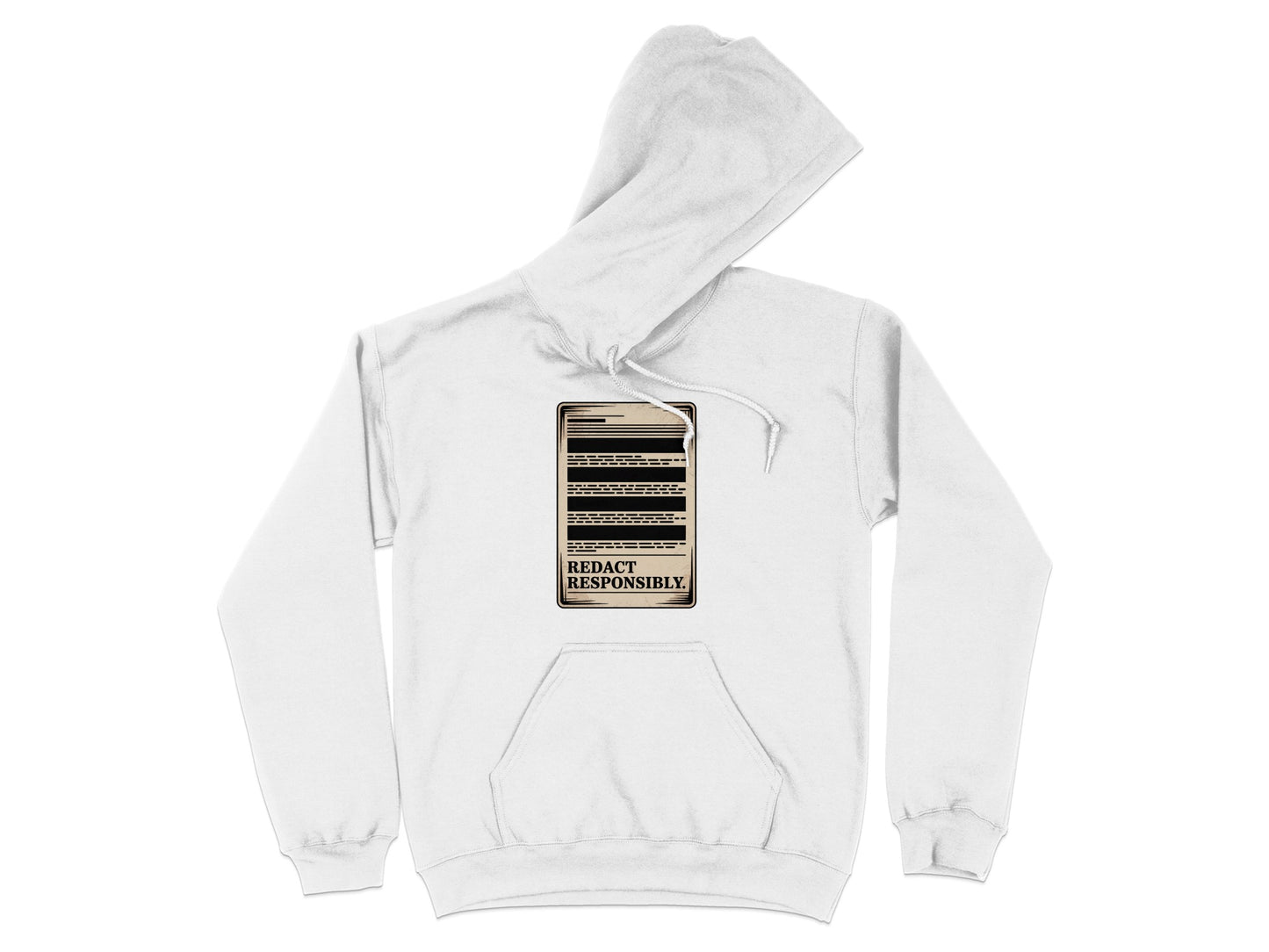 Redact Responsibly Graphic White Hoodie product type