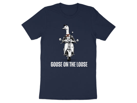 Goose on the Loose Funny Motorcycle Riding T-Shirt product