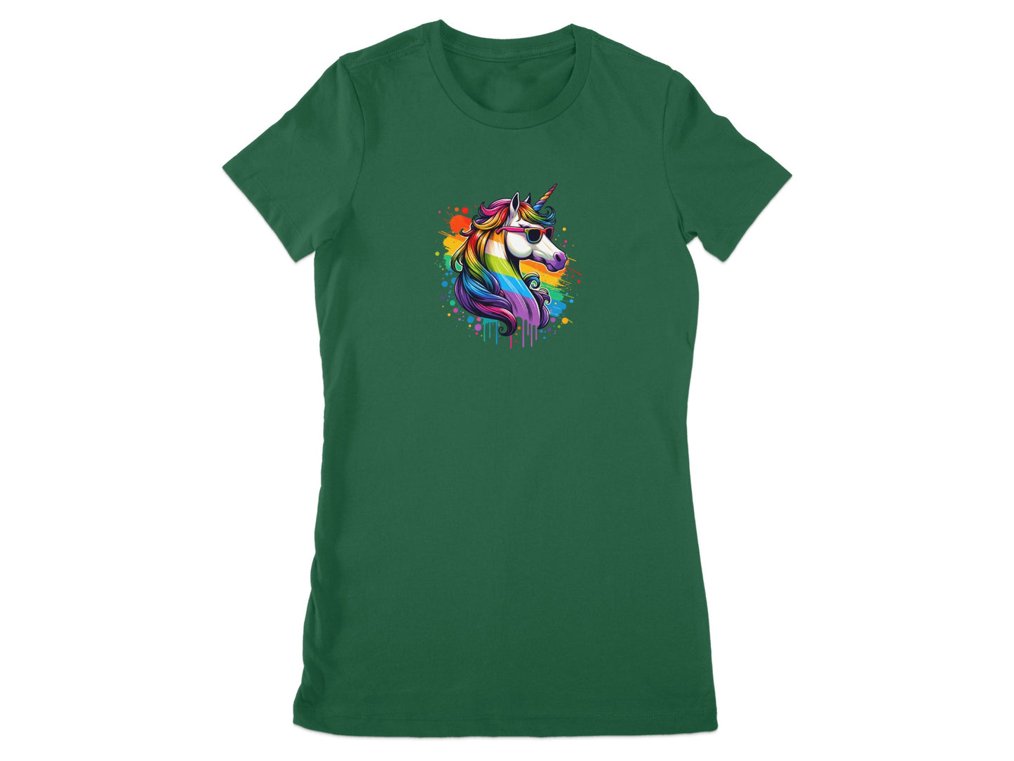 Vibrant Rainbow Unicorn Graphic Tee product type