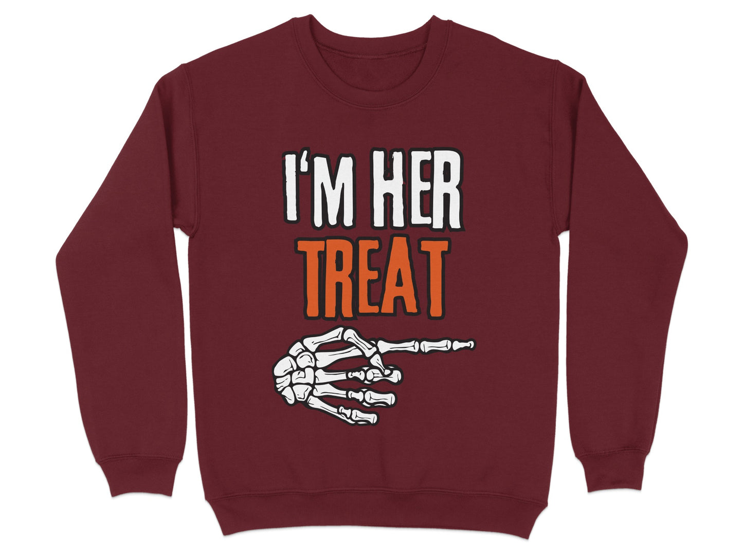 I'm Her Treat Skeleton Hand Halloween Sweatshirt product type