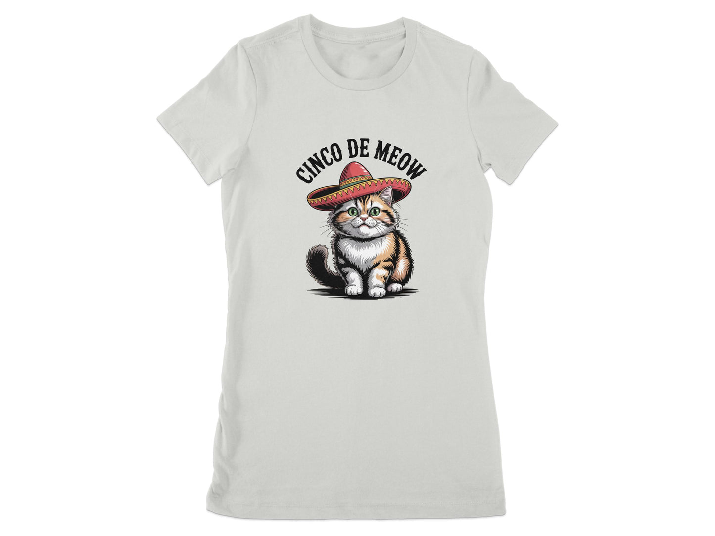 Cinco De Meow Cat Wearing Sombrero Graphic T-Shirt product